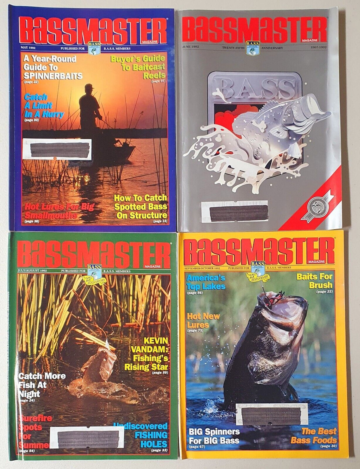 Bass Master magazine Lot of 10 Jan-Dec (1992)