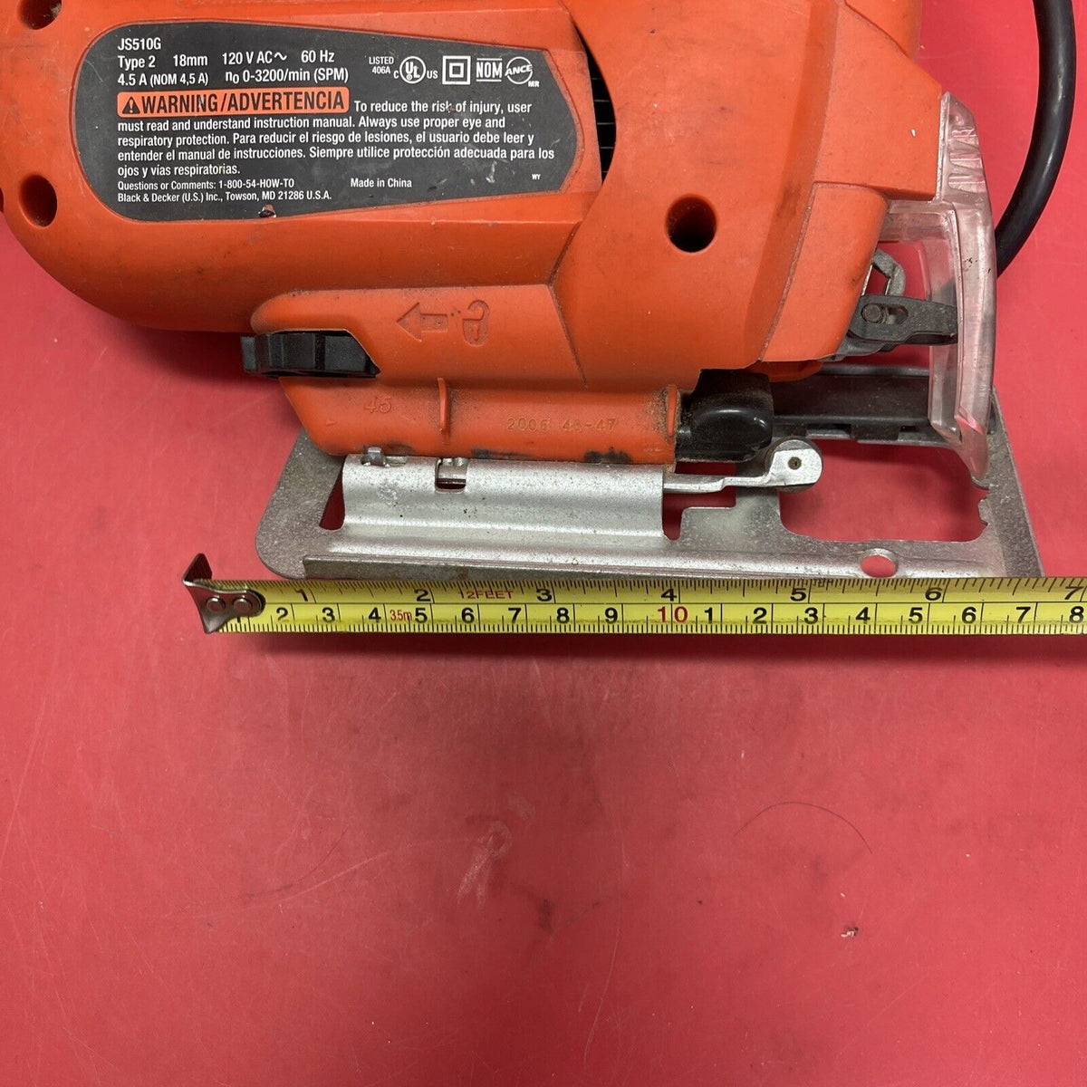 Black + Decker Jig Saw Corded Variable Speed Control 4.5 Amp JS510G Tested