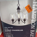 Hampton Bay Pavlen 3-Light 18 in. Rustic Bronze Hanging Candlestick Chandelier