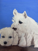 Art West Highland Terrier Acrylic Original 12x9 in. stretched canvas painting