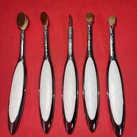 Artis Elite Collection Make-Up Whine Finish Cosme Fibre 5 Brush Set Used #3