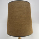 Vintage/Mod Mid Century Modern MCM Curvy Brown Table Lamp w/Tweed Shade!