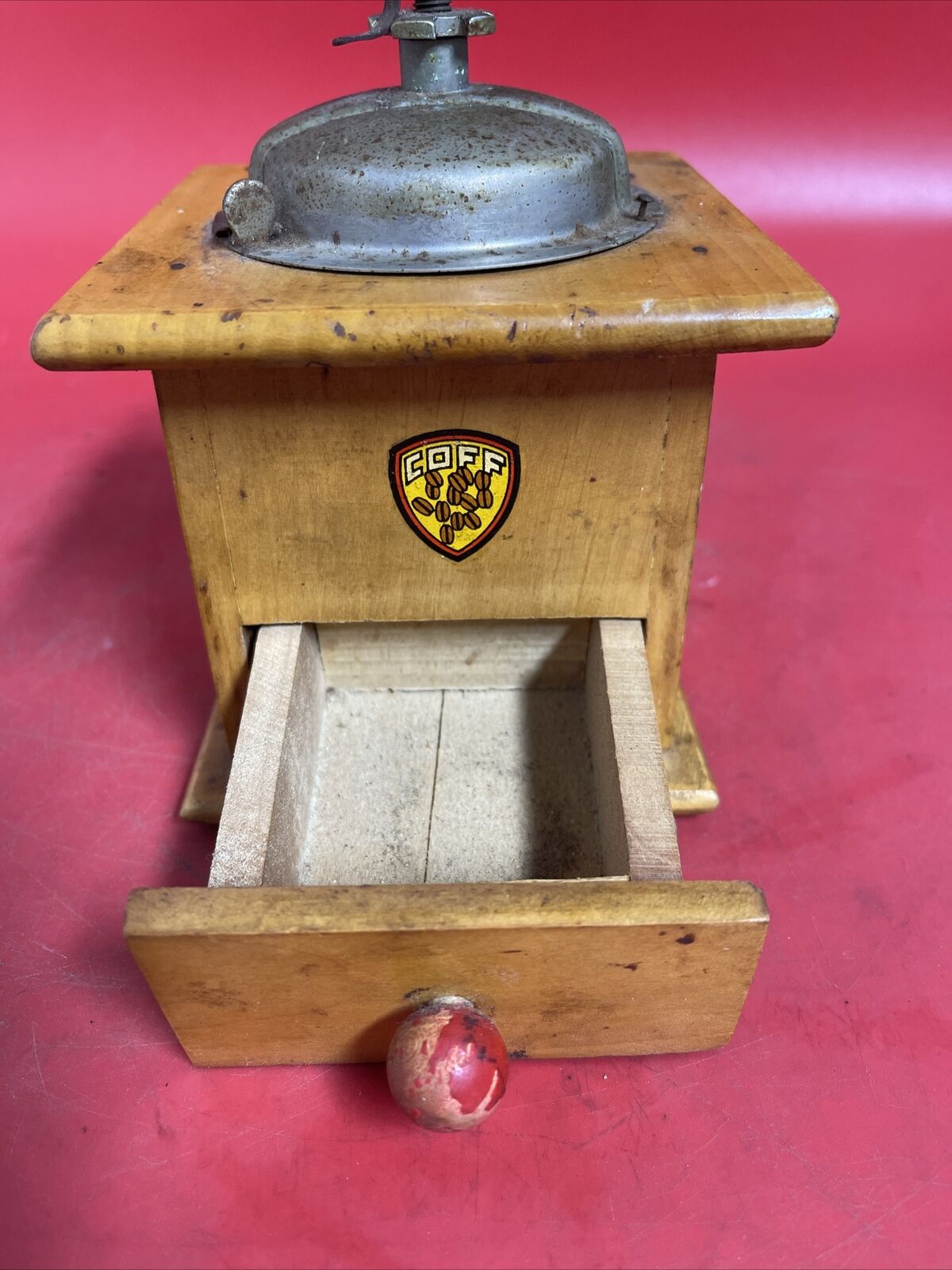 Vintage Coffee Working Wood & Steel Coffee