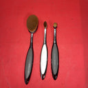 Artis Elite Collection Make-Up Black Finish Cosme Fibre 3 Brush Set Used & Pad