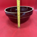 Vintage 1930's “USA 9 IN” Stoneware Glazed Brown Mixing Bowl