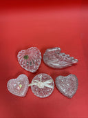 Small Vintage Crystal Glass Trinket Box Lot 5