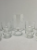 Vintage Whiskey 6 GLASSES & GLASS CARAFE 