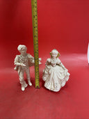 Beautiful porcelain carriage with horses, Cinderella and Prince.