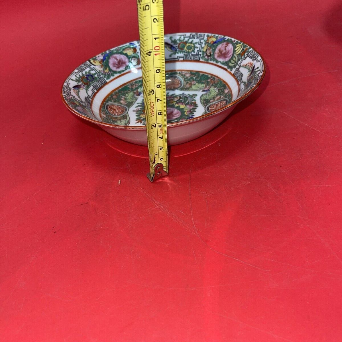 Japanese Porcelain Decorated Hong Kong Rose Medallion Bowl 7” Lot 4