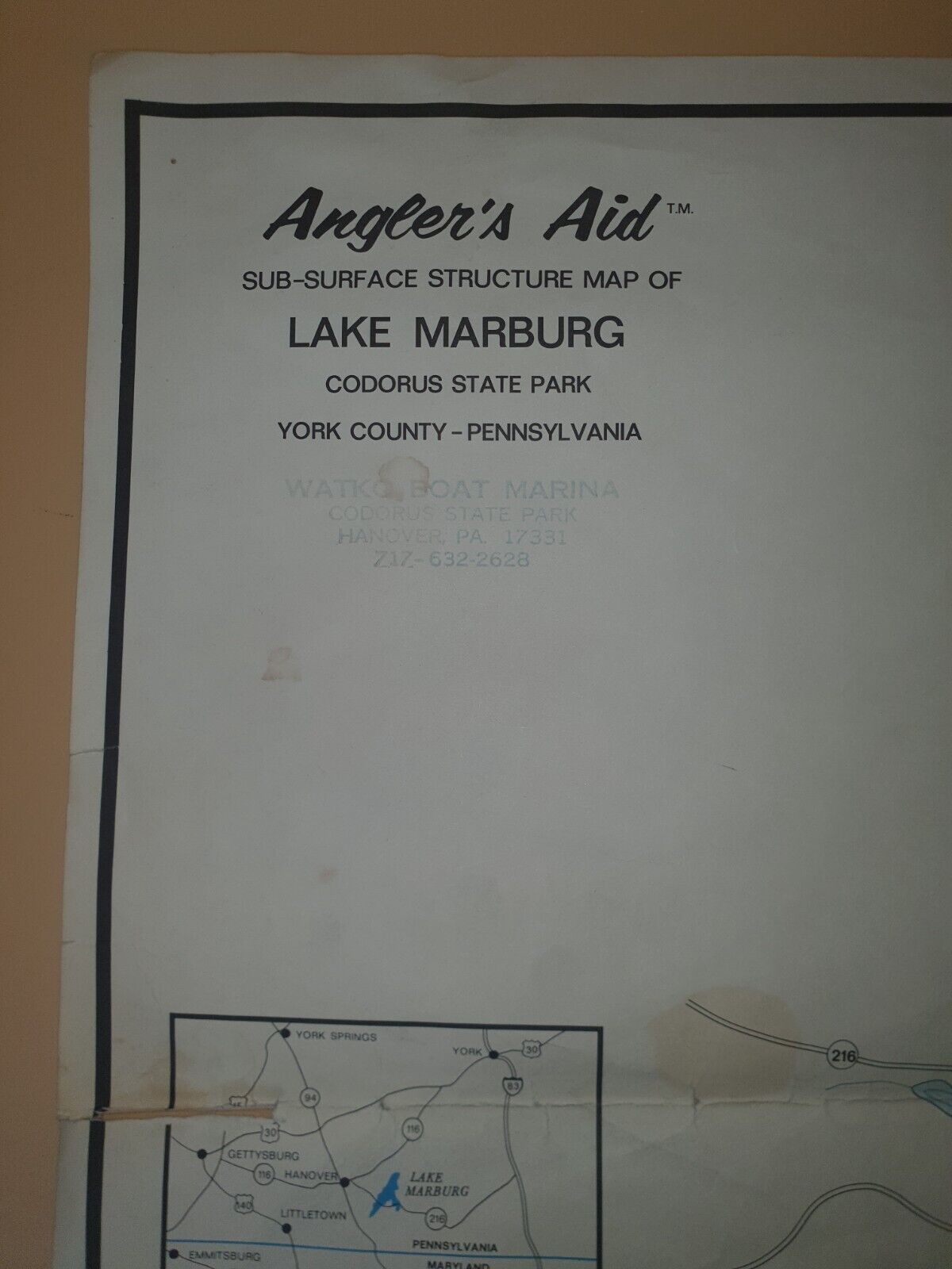 Angler's Aid Map/ York County- Pennsylvania 