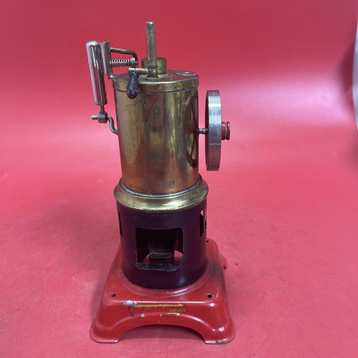 Stationary German Steam Engine Tin Burner Toy Fleichmann 1950's