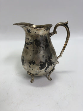 Silverplate Water Pitcher with Ice Guard and Claw Feet