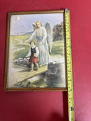 Vintage Religious Guardian Angel Frame Stand