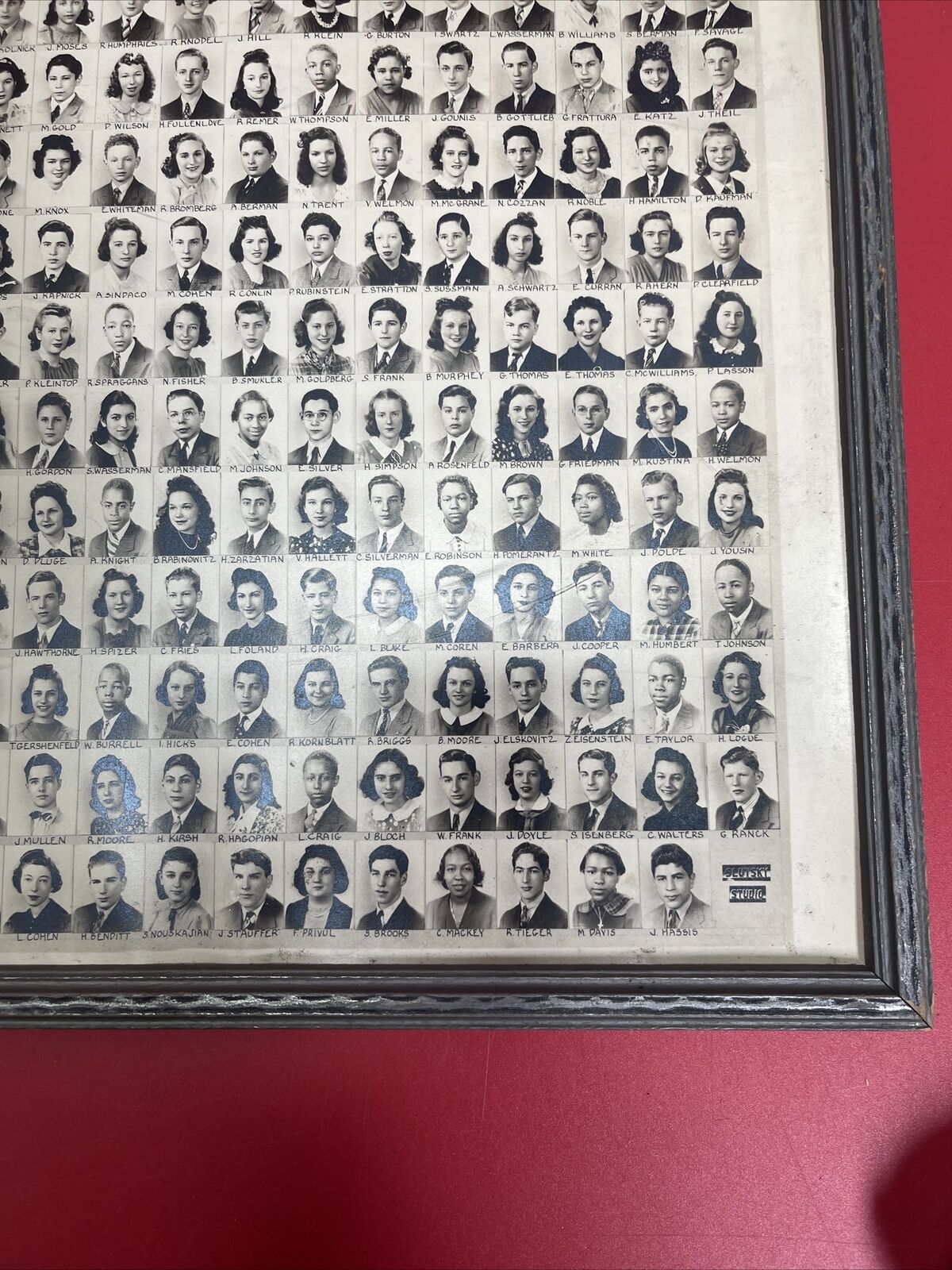 1939 Holmes Junior High School Class Photo w/ Signatures on Back ~ Phila. PA