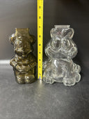 Vintage Garfield And Mickey Mouse Glass Coin Banks