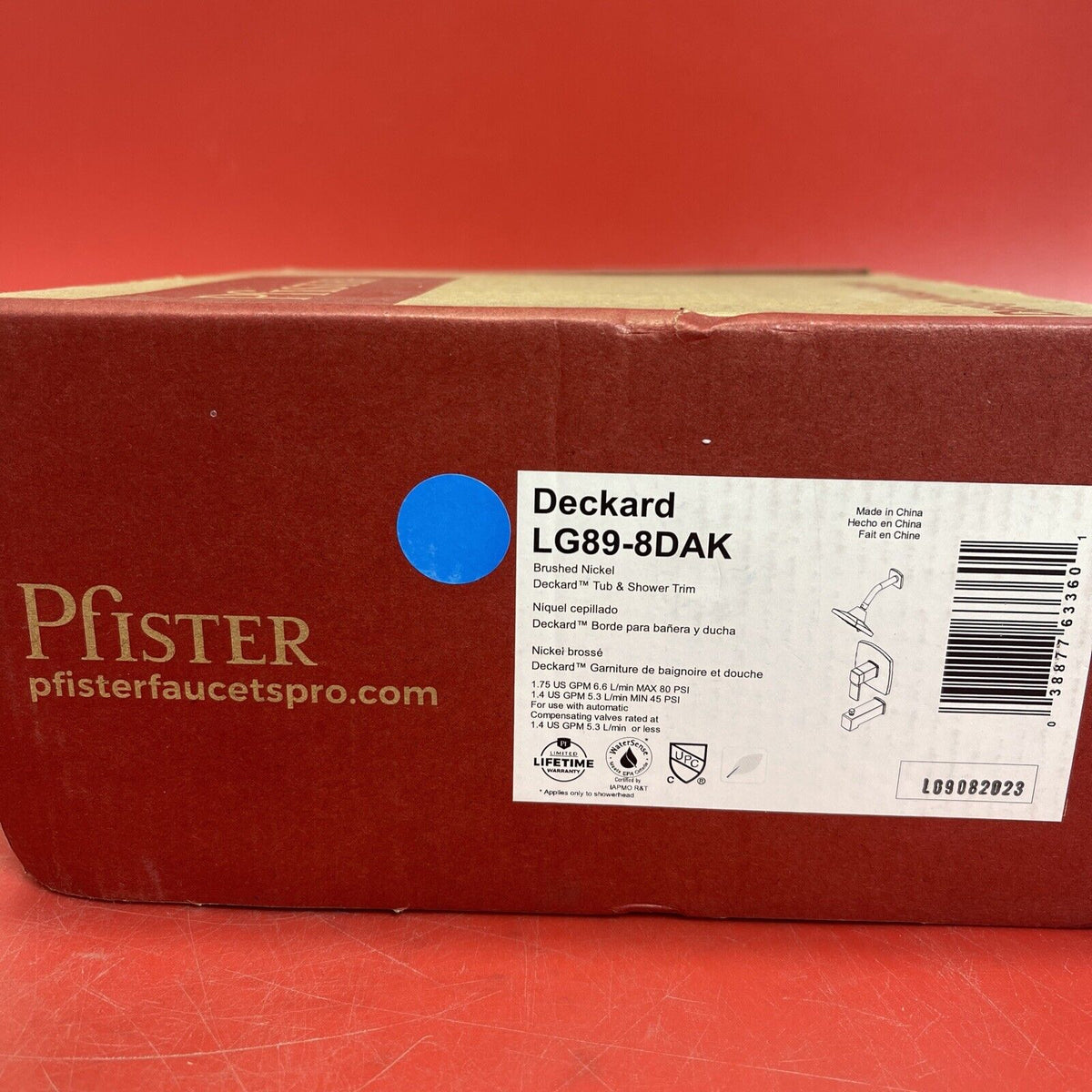 Pfister Deckard 1-Handle Tub & Shower Faucet Trim Kit, Brushed Nickel LG89-8DAK