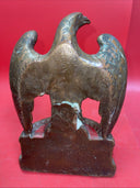 Pair of Patriotic JFK Reproduction Bronze Eagle Bookends (Damage)