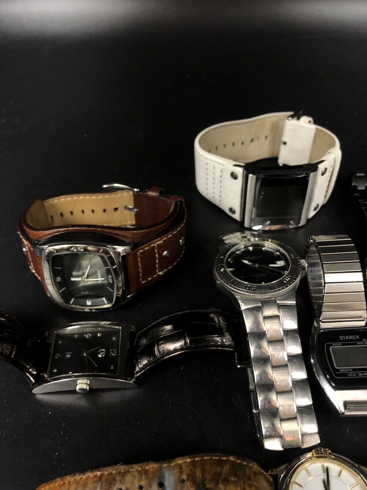 Lot of 9 Watches - Fossil, Seiko, Mercedes Benz… For PARTS
