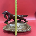 Ceramic figurine Hunting an Irish Setter dog “Duck in the mouth” on an stand