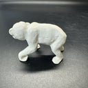 VINTAGE SMALL WHITE APE CHIMPANZEE MONKEY FIGURINE CZECHOSLOVAKIA ART POTTERY