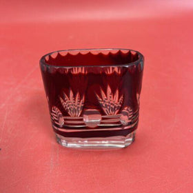 Vintage Bohemian Chez Ruby Cut Small Vase