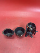 Vintage John Wright Cast Iron Mini Coal Bucket Coffee Cauldron Lot 3
