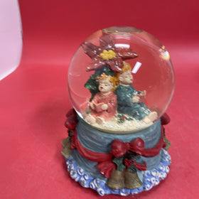 Vintage Snow Globe Singing Children-No Music