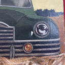 Vintage Oil painting on canvas Car