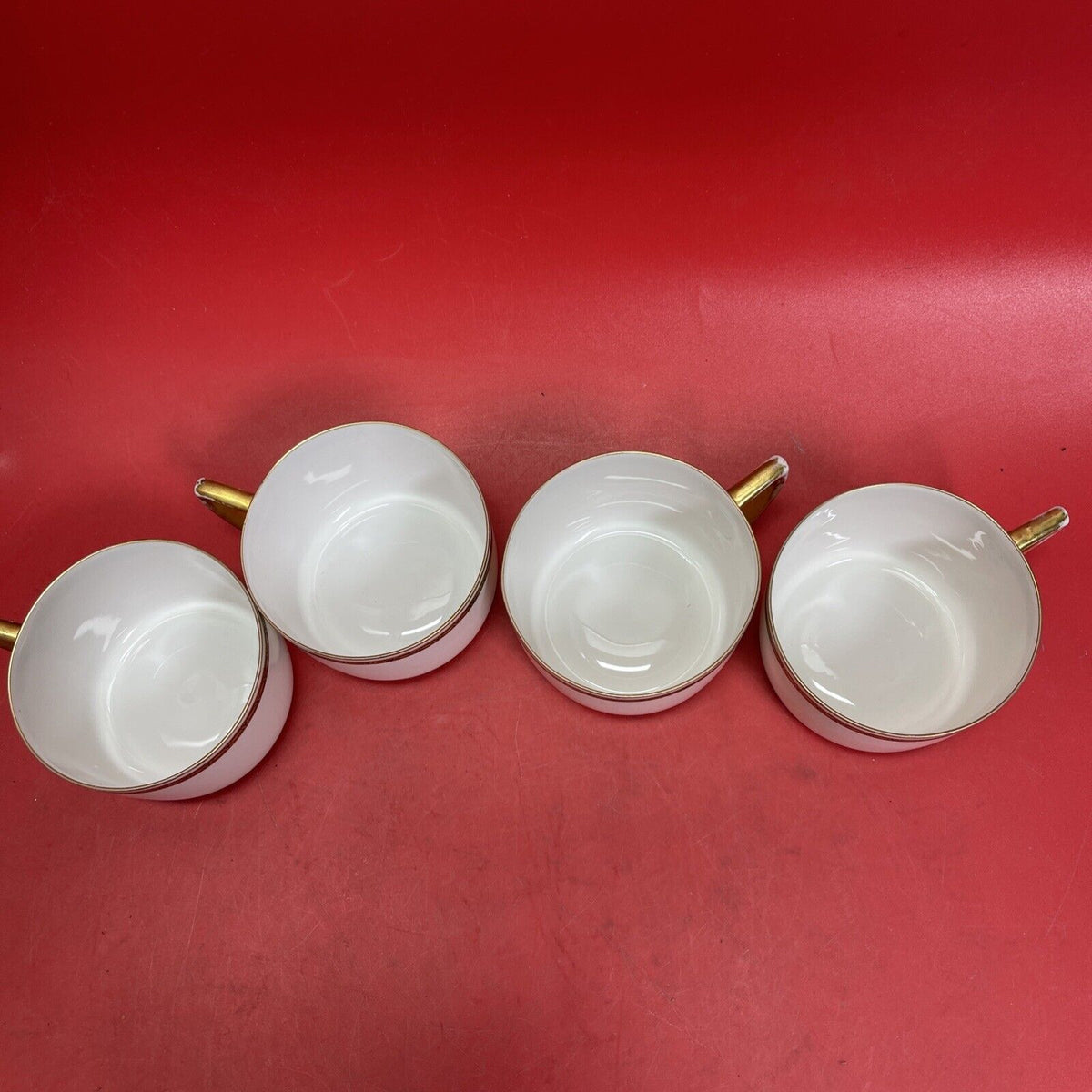 Antique MZ Austria Kaiserin Maria Theresia Carlsbad China Teacup & Saucer Set 4