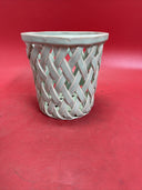 Pottery Basket Ceramic Woven Lattice Basket