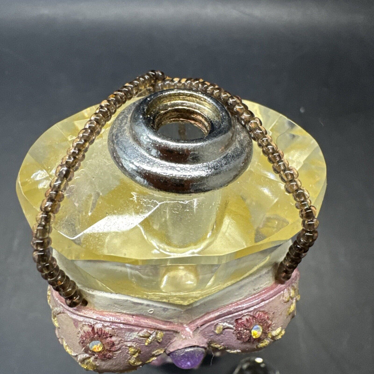 Vintage Resin And Glass Perfume bottle