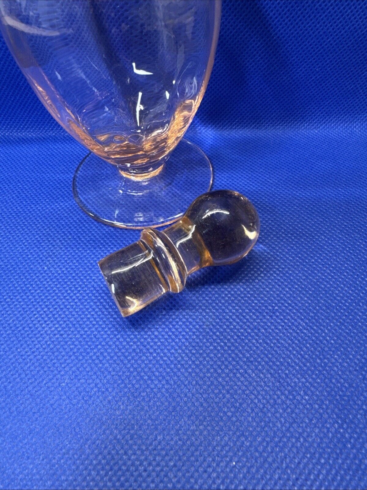 Vintage Glass Perfume Bottle with Stopper