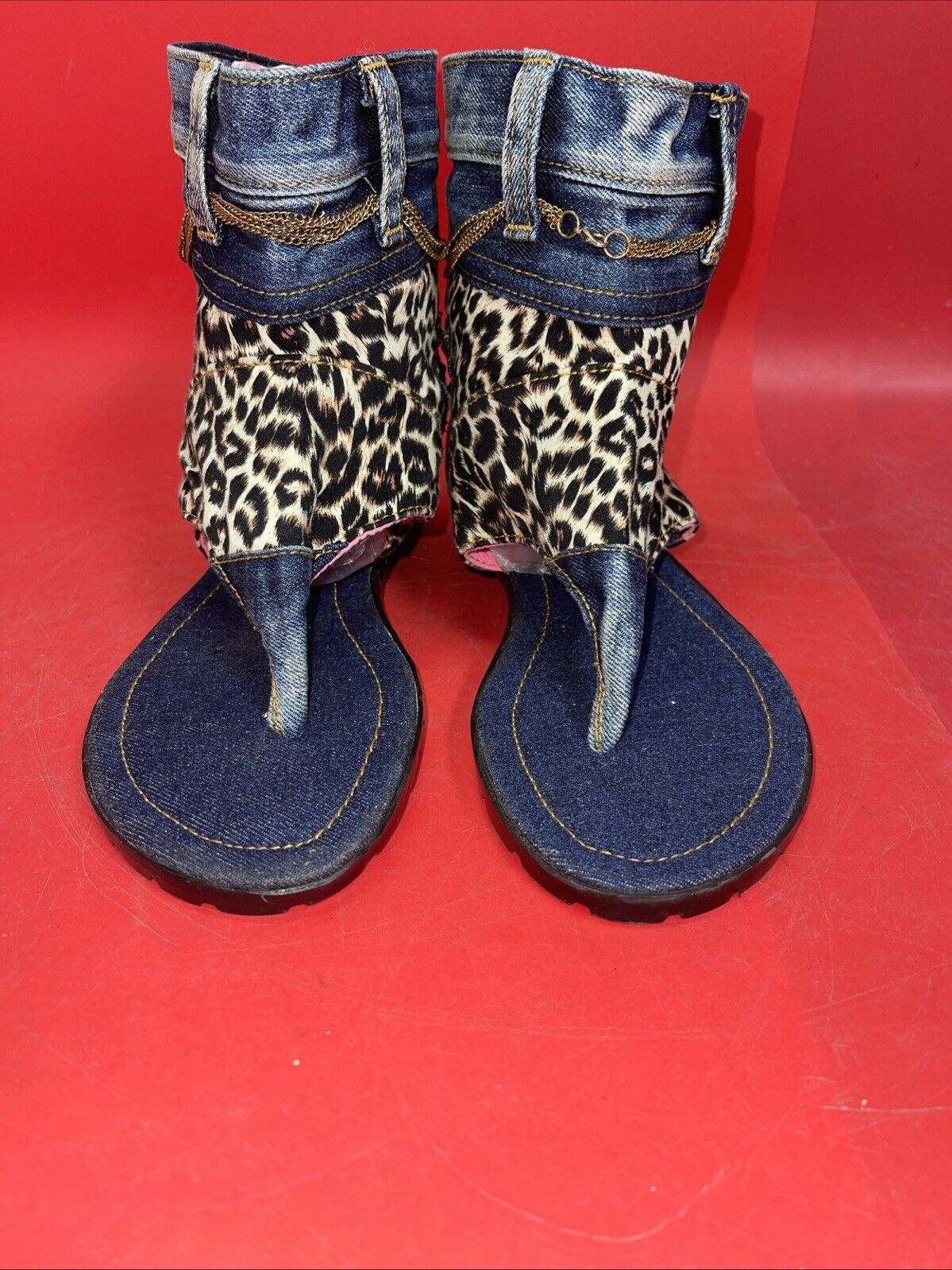 Dani.K Denim Sandals Women’s Size 10 Jeans Hawk Tuah Boots Summer Trendy