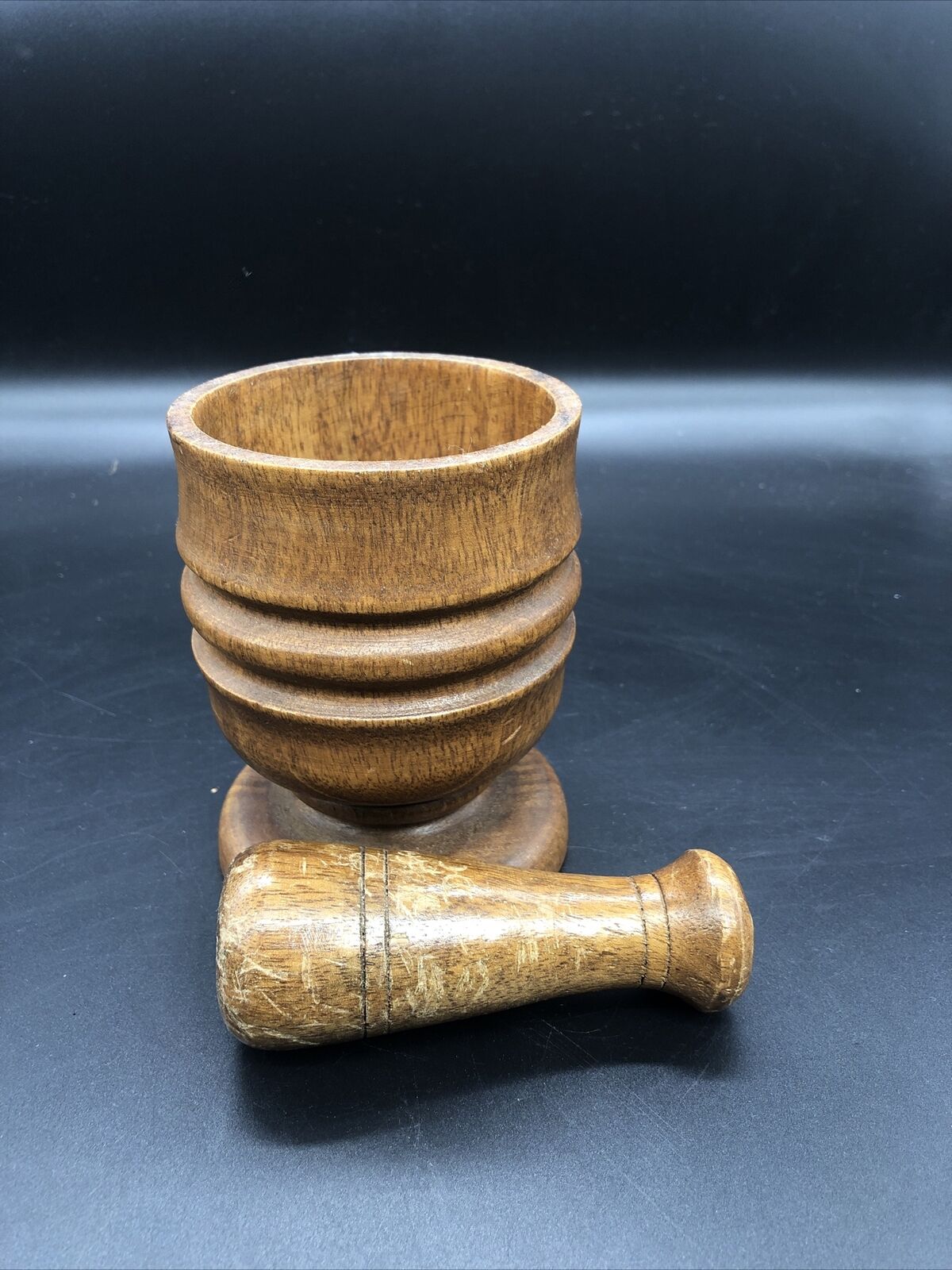 Vintage Country Wood Mortar & Pestle