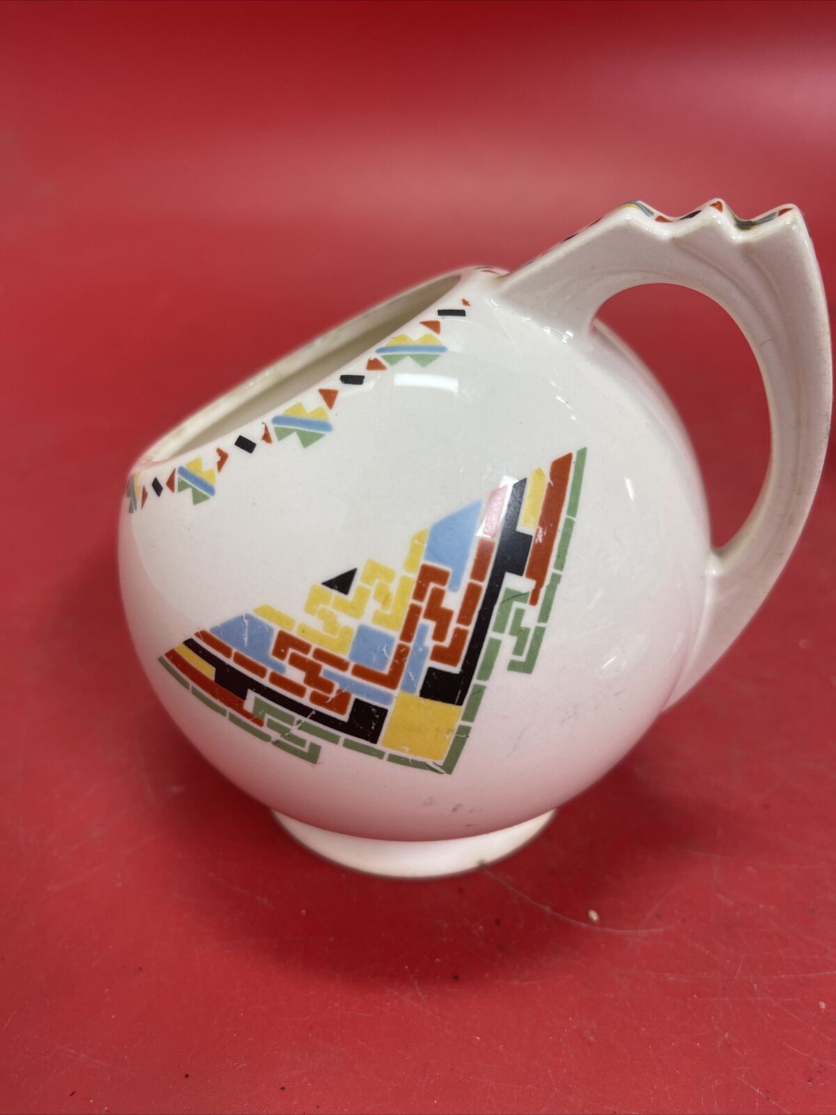 Vintage Set 2  Crooksville China Co. Petit Point Sugar Bowl & Creamer