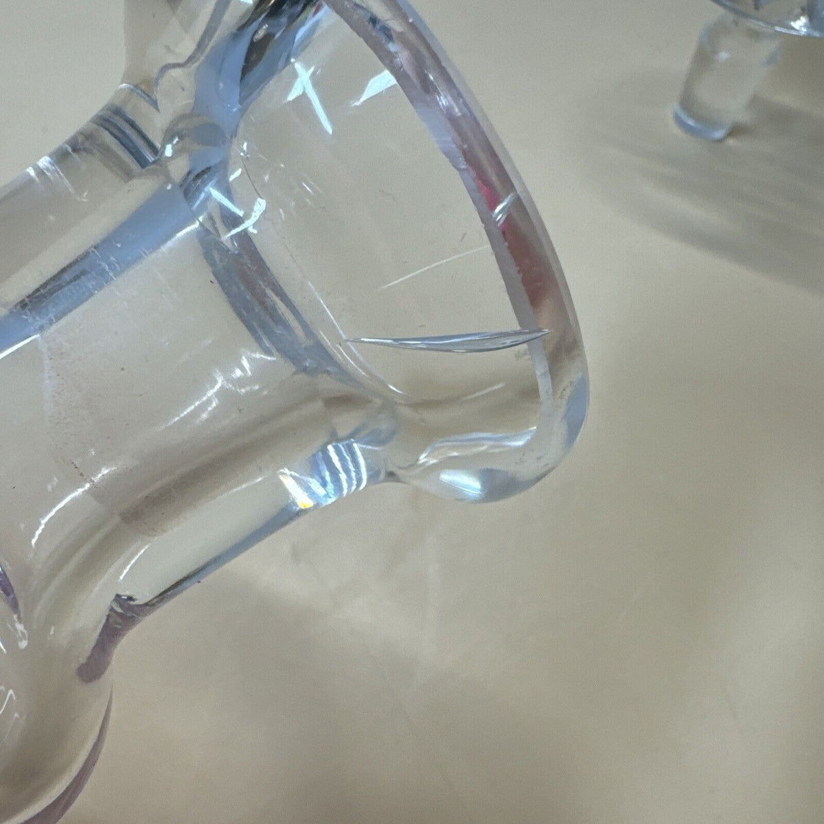 Vintage Clear Crystal Liquor Decanter 10.5” Tall