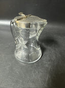 Vintage Heisey Crystal Syrup Pitcher With Chrome Lid