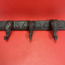 Hand Carved Wood Elephant Coat Hat Wall Hanging Rack