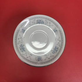 American Limoges Salem Heritage Col. Bridal Bouquet Saucers Platinum Rim Set12
