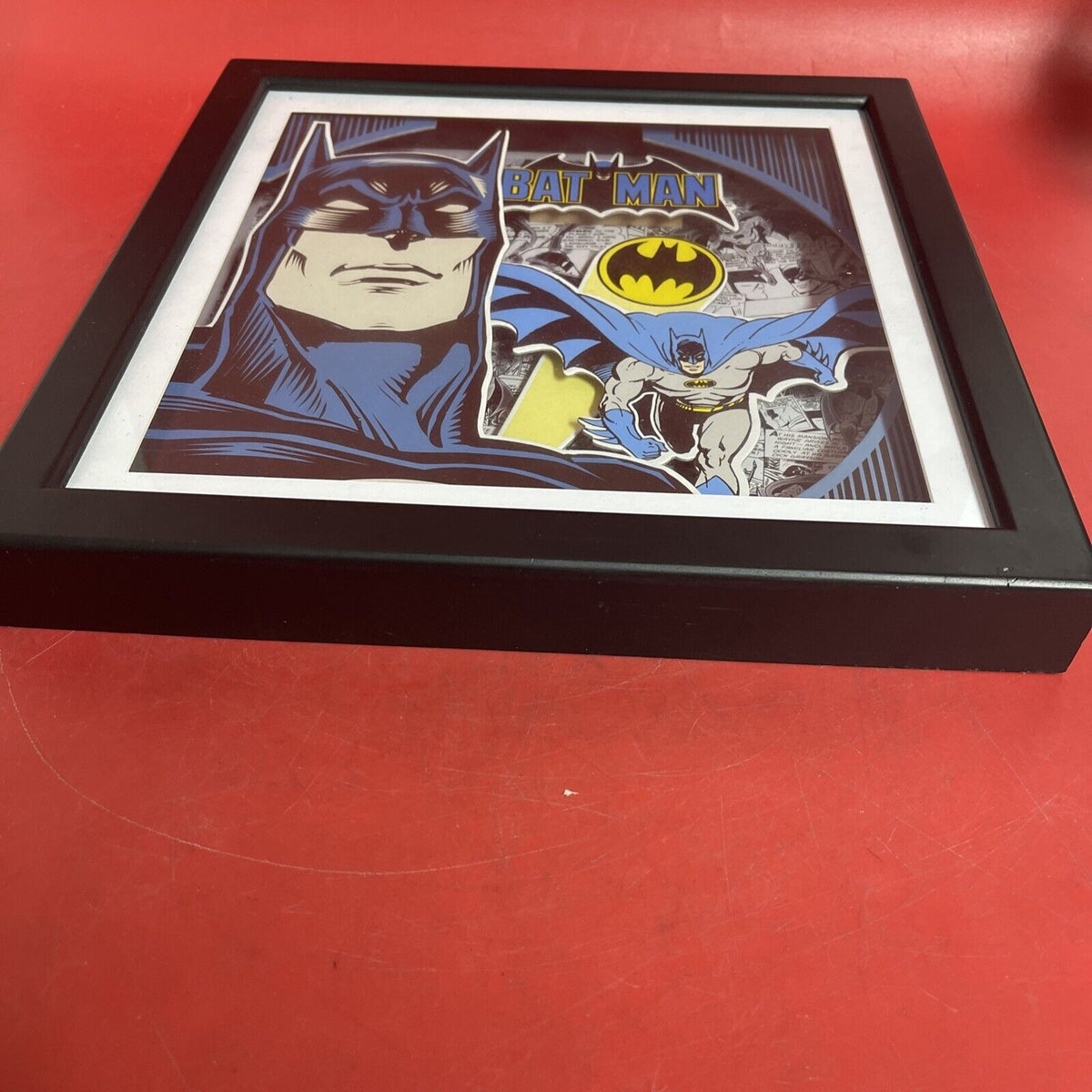 BATMAN 3D Wall Art Framed Display Glass DC Comics 13" x 13" Warner Bros NEW