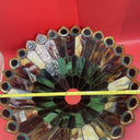 Tiffany Style Stained Glass Lamp Shade Peacock Tail Decorative, 23" Diameter