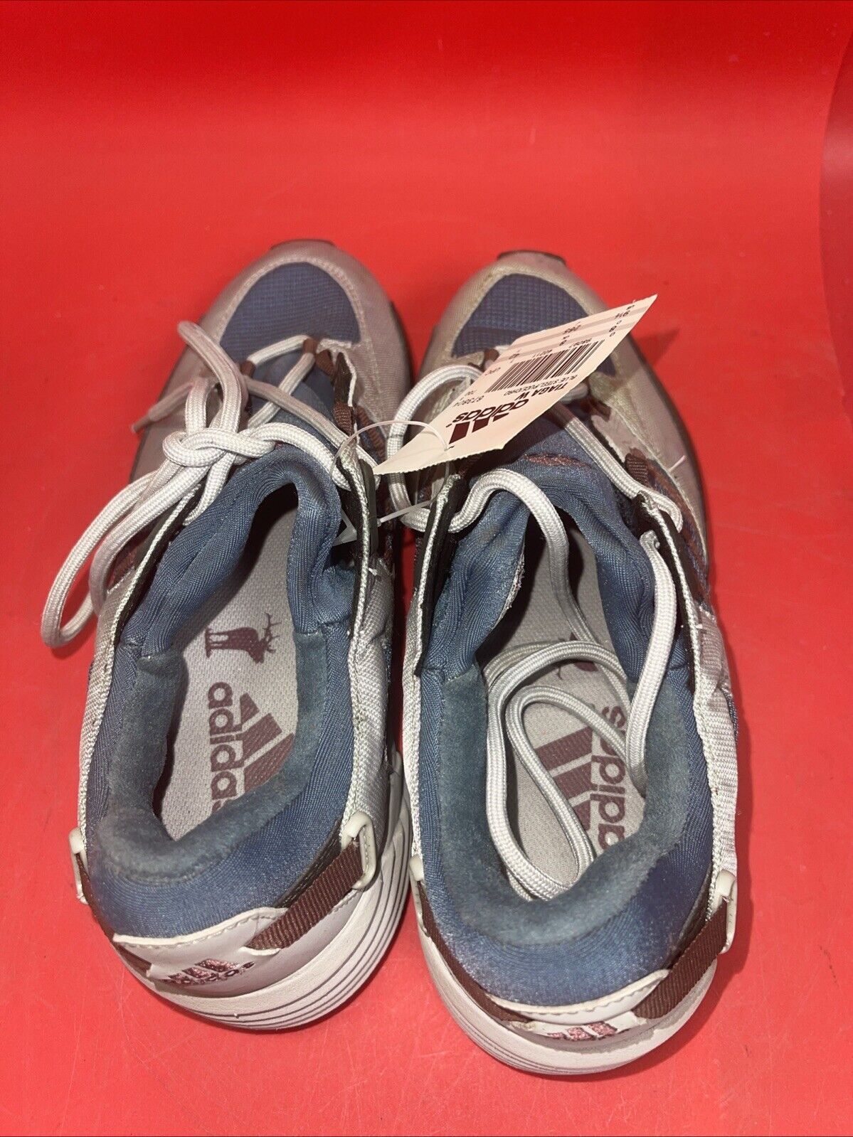 Adidas Womens Tiaga W Gray Blue Running Shoes Size 9.5