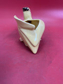 Vintage 1920s NELSON McCOY Cream/Yellow Pelican Ceramic Planter 5.25” T x 7.5” L