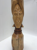 Vintage Folk Art Hand Carved Wood Woman Ethnic