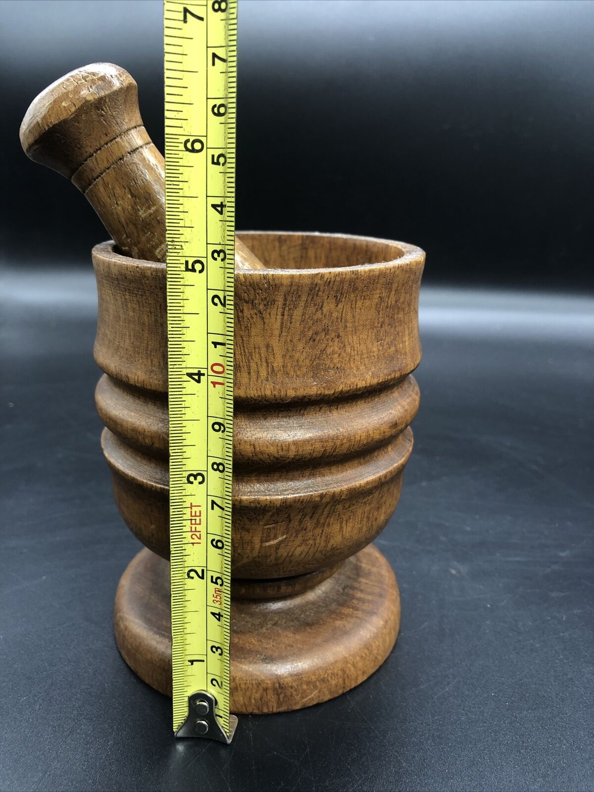 Vintage Country Wood Mortar & Pestle