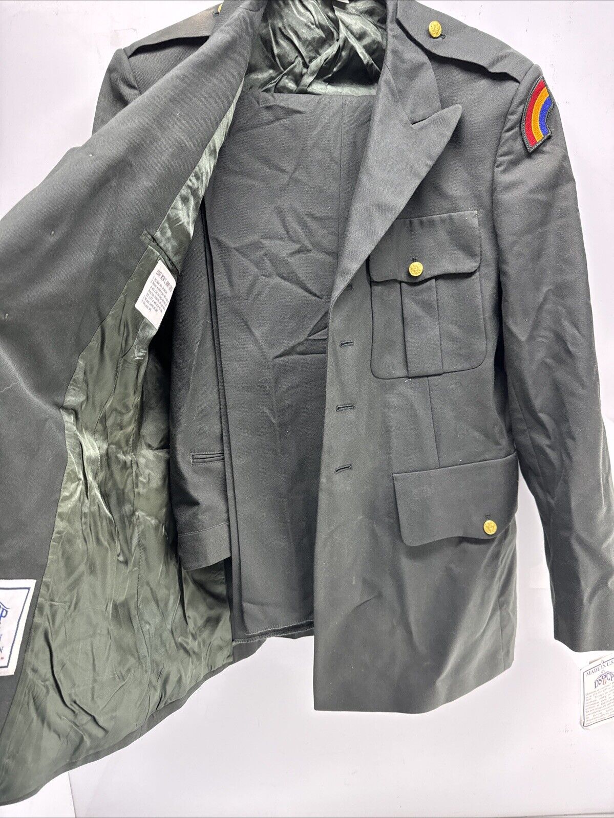 US Army DSCP Garrison Dress Uniform Coat & Pants Suit Outfit