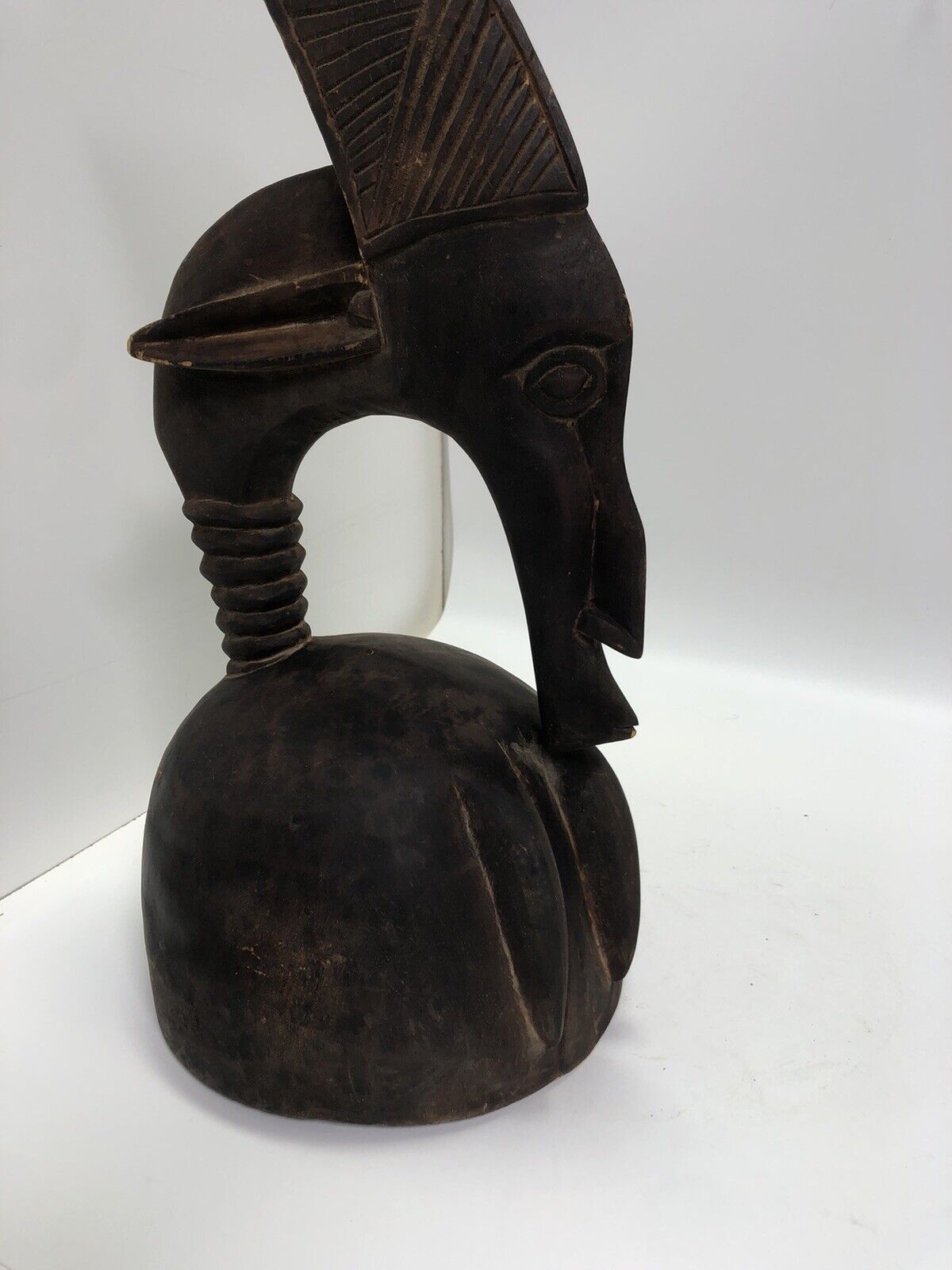 Lg Bamana Male Antelope Chiwara Helmet From Mali, Africa