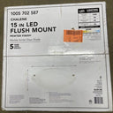 Hampton Bay Chalene 15 in. 1-Light Pewter Clip Integrated LED Flush Mount