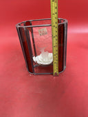 Vintage Candlestick, stained glass, 6 inches high, handmade