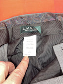 Ralph Lauren Men's Slim Fit Plaid Dress Pants Polyester-Viscose Gray 30X32